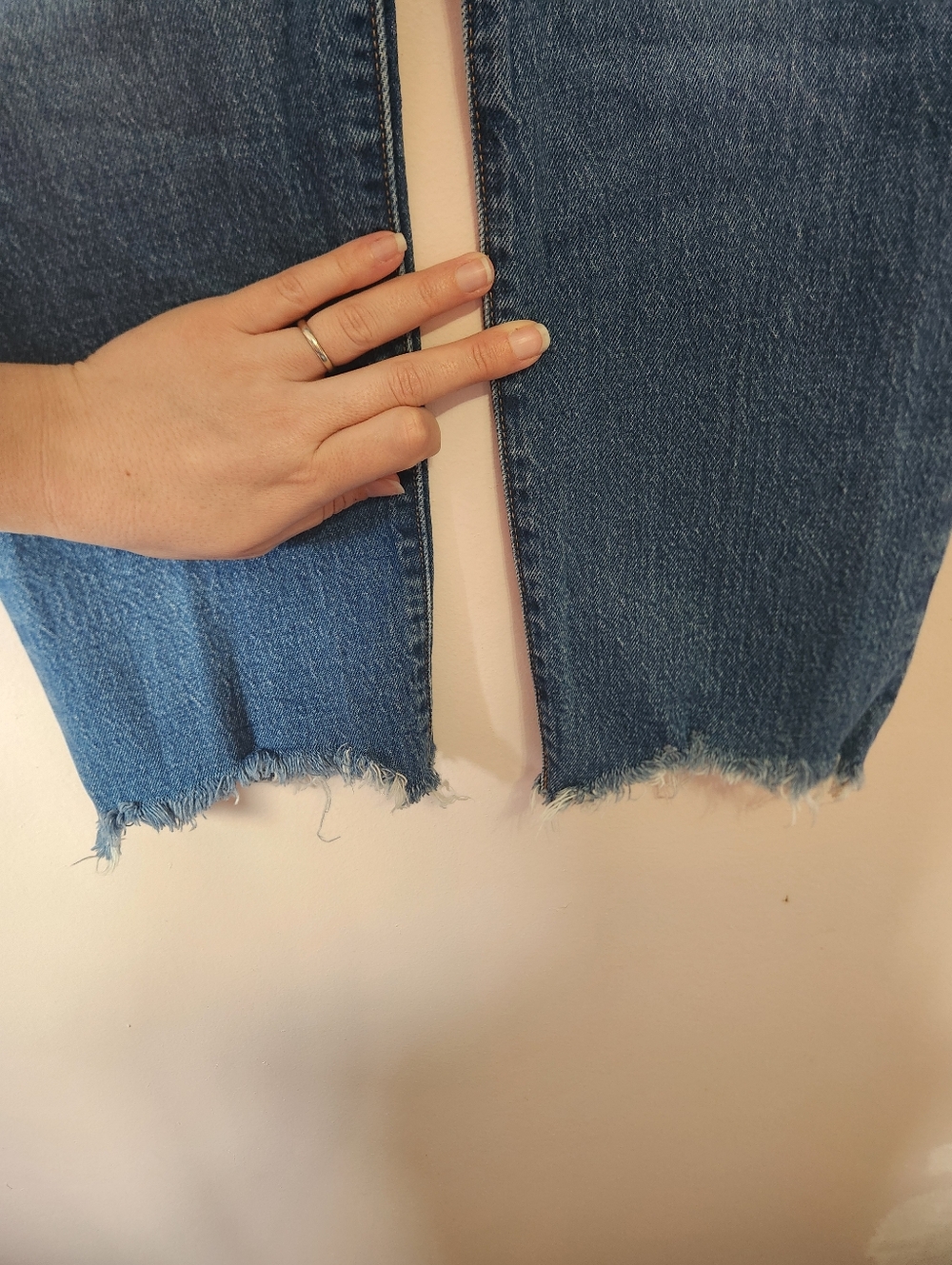 Levi's 501 Original Cropped Jeans 28 Charleston Fun Blue High Rise Button Fly - Picture 2 of 7